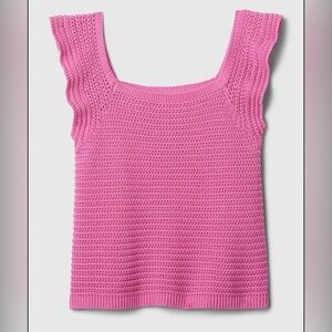 GAP crochet Square-Neck Top. Size S.